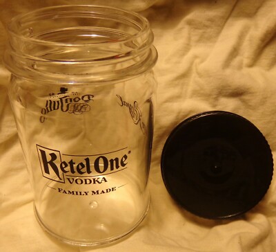 Crown Royal - Ketel One - Don Julio - Plastic Cup & Lid - Canning Jar Style..NEW
