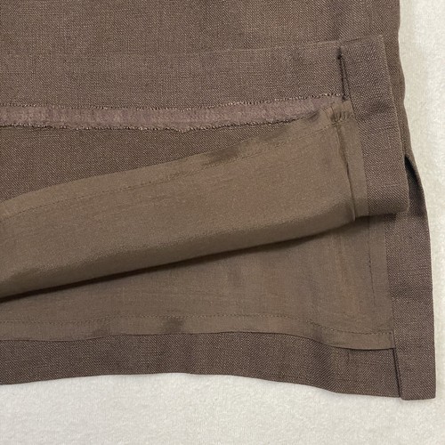 Talbots Linen Sleeveless Sheath Dress Embroidered Split Neck Size 14 Slit Side - Picture 9 of 12