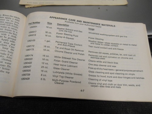 ☆ DE COLECCIÓN 1977 ☆ MANUAL GUÍA DEL PROPIETARIO DE COCHE DE PASAJEROS CHEVELLE - ORIGINAL - Imagen 19 de 23