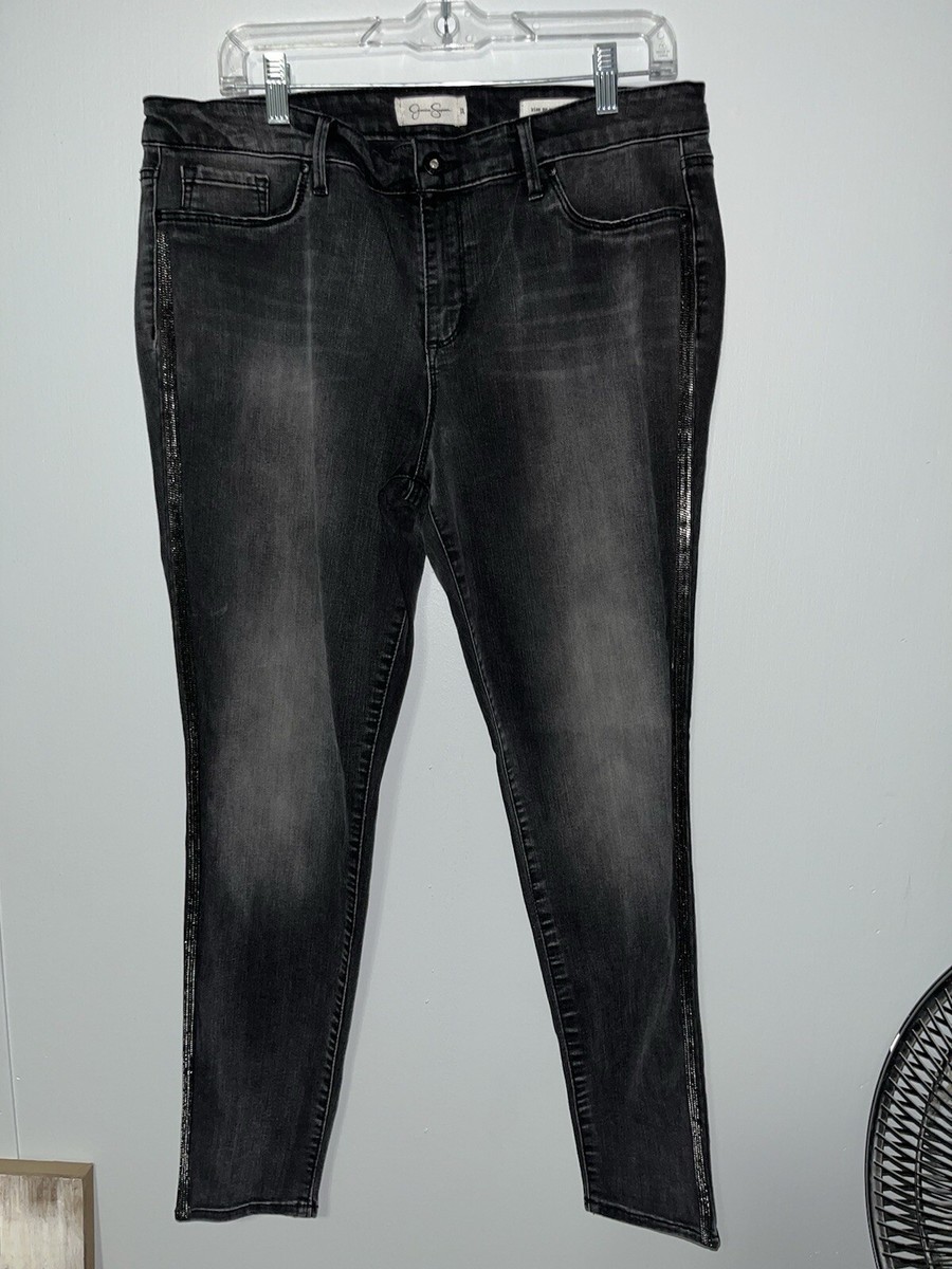 Jessica Simpson Black Super Skinny Jeans with details on sides