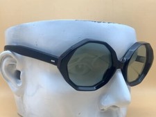 Vintage Black SUNGLASSES Woman FRAMES France 70s Oval Shape