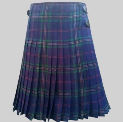 Handmade Scottish Callaghan Tartan Kilt For Men Custom 8 Yard Traditional