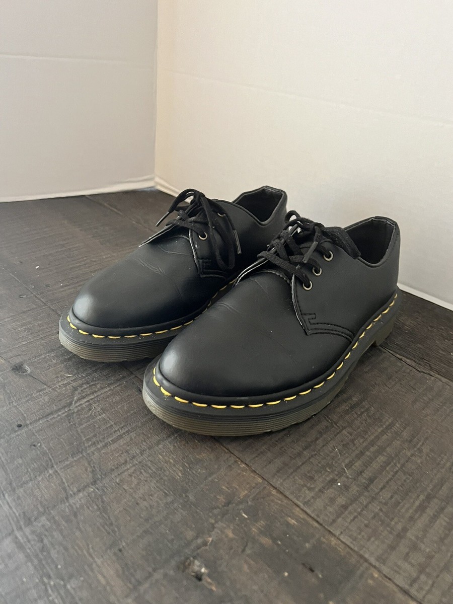 Dr. Martens 14046 Black Vegan Leather Lace Up 3-Eye Oxfords Dr. Martens 14046 Black Vegan Leather Lace Up 3-Eye Oxfords