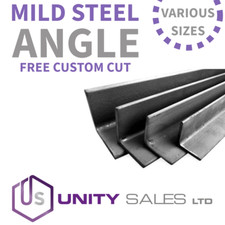 MILD STEEL ANGLE  - VARIOUS LENGTH / WIDTH / DEPTH - FREE CUSTOM CUT