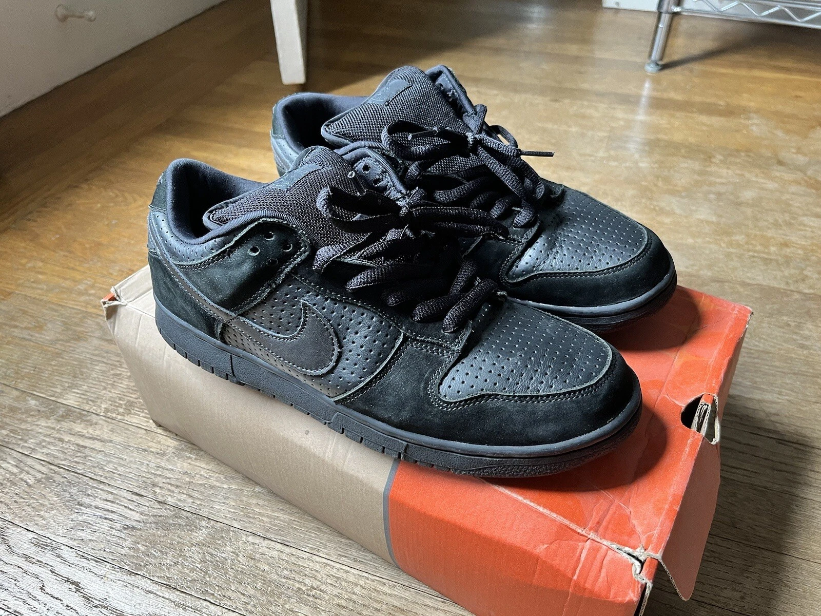 Taille 11,5   Nike Dunk Pro SB Low Gino 2 noir OG Supreme Vintage Dunks