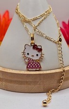 Violet Polka Dot Hello Kitty Charm Necklace