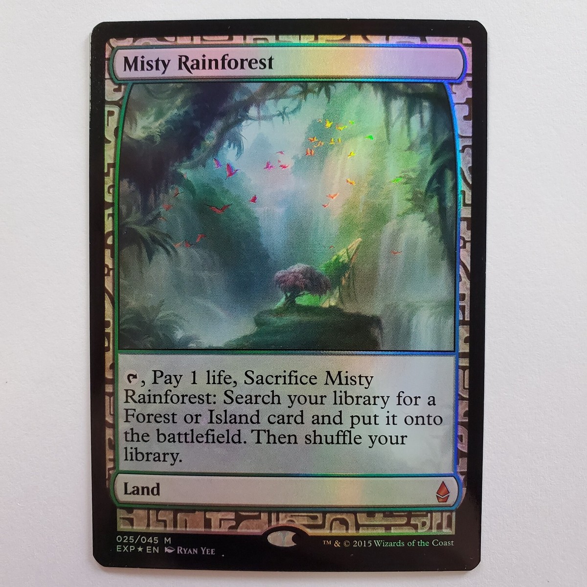 MISPRINT FOIL MISTY RAINFOREST ZENDIKAR EXPEDITION MISSING