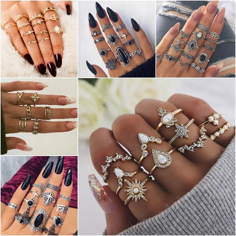 Jewellery - Bohemian Midi-finger Ring Set – BohoDreaming