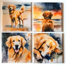 Golden Retriever FRIDGE MAGNET Set