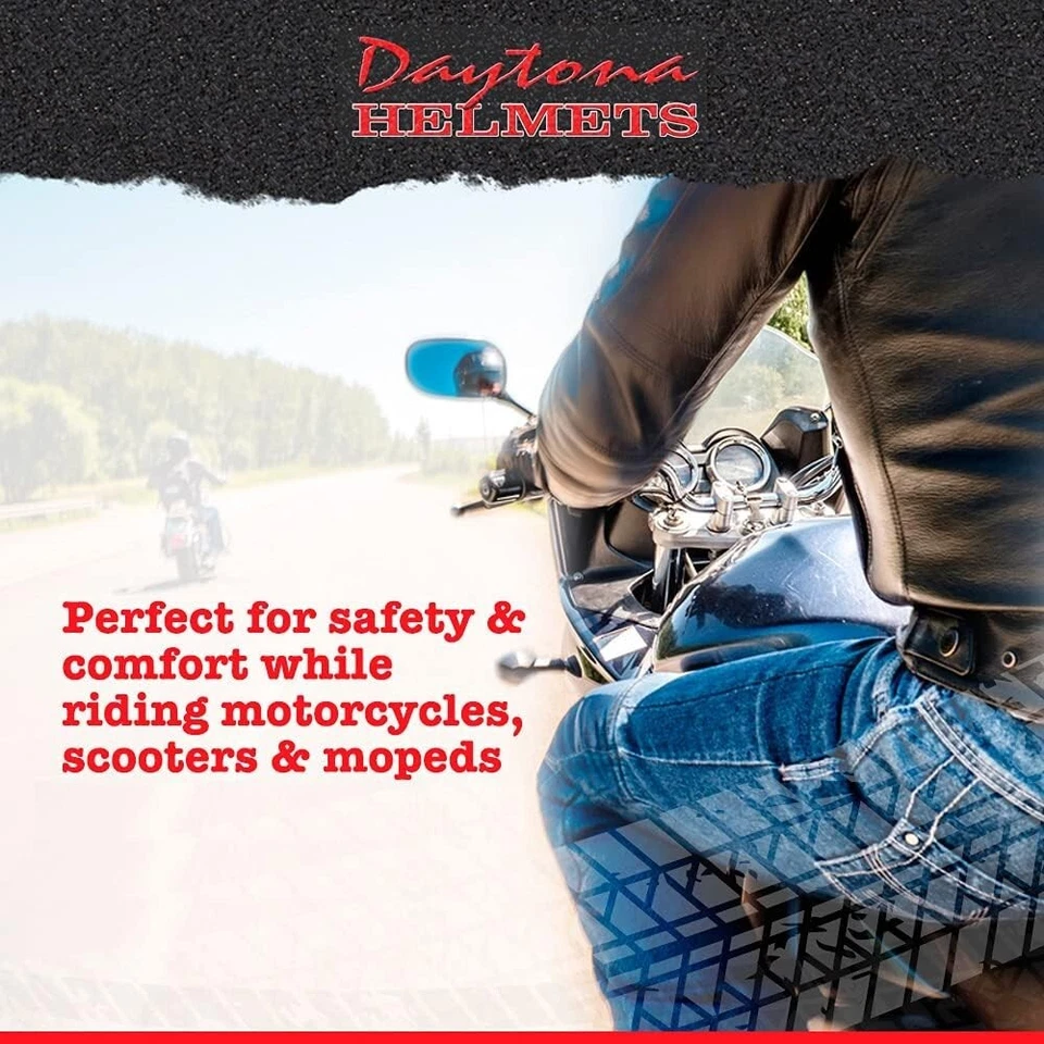 Cascos Daytona Gorra Calavera 1/2 Cara Abierta Brillo Rosa D.O.T Talla Grande Foto 4 de 4