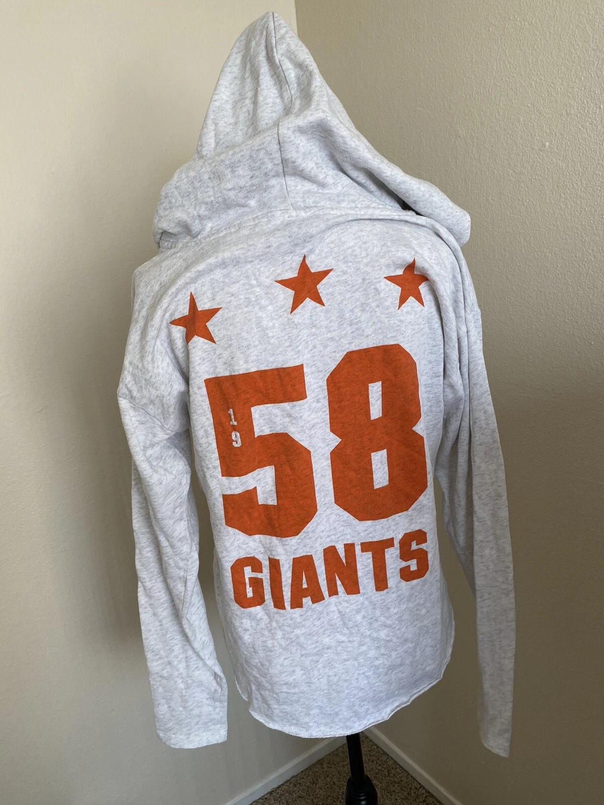 UNDERCOVER Victoria’s Secret ROSA Pullover GIGANTI Grigio Chiaro Taglio Laser Felpa con Cappuccio Taglia Media