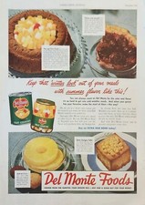 1944 Del Monte Food Vintage Ad Keep that winter look