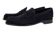 PRADA Suede Penny Loafer Slipper Dress Shoes 2DB191 Navy Suede - US 10 EU 43