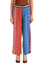 Just Cavalli Women's Graphic Designed Wide Leg Cropped Pants US 4 IT 40