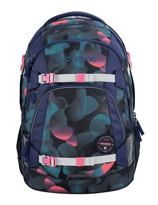 coocazoo Mate School Backpack Schulrucksack Rucksack Cloudy Peach dunkelblau