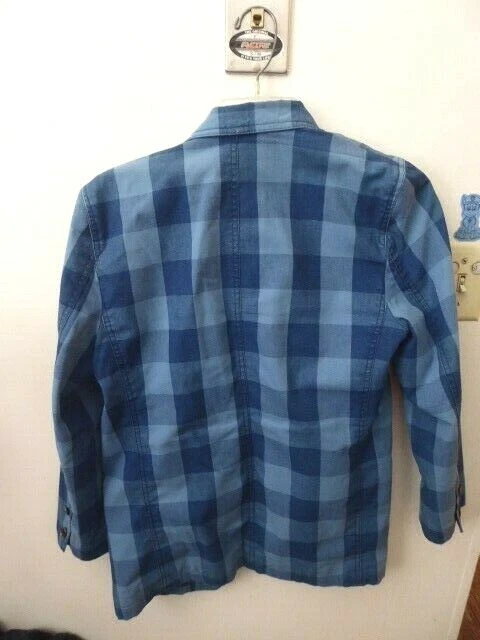 Blazer azul a rayas de algodón Lizwear Petites para mujer talla 2  Foto 2 de 4