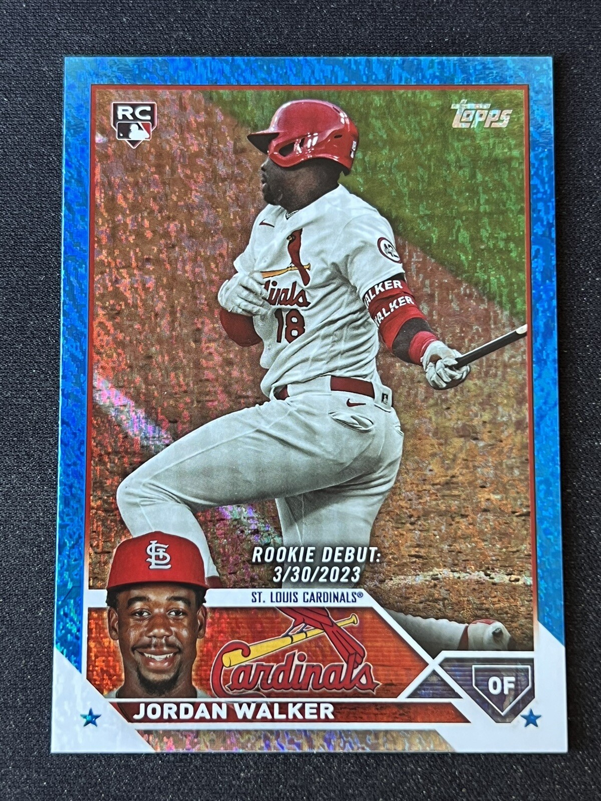 2023 Topps Update Jordan Walker Rookie Debut #US122 Blue Foil 381/999 Cardinals