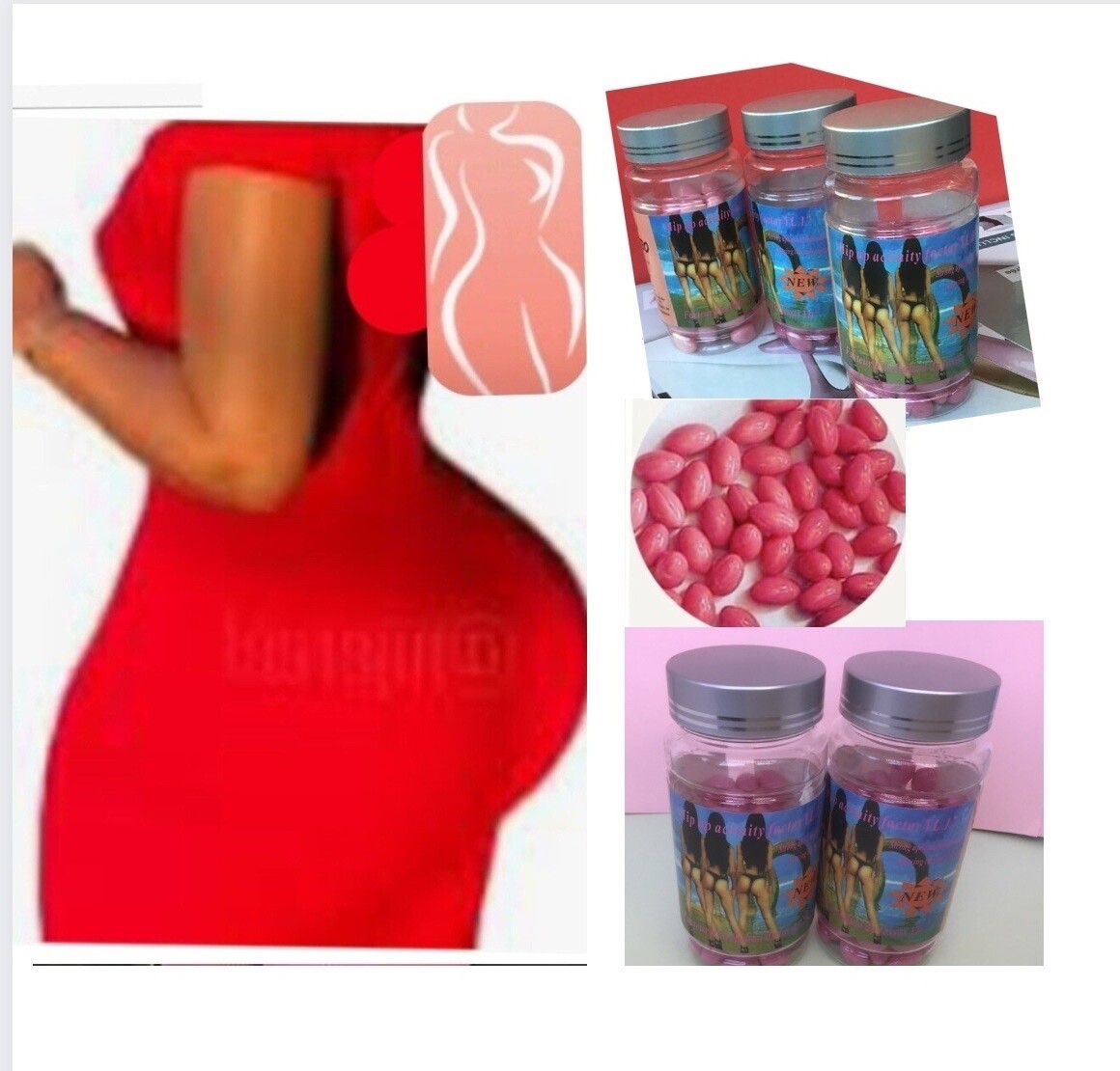 Gélules Jinbo Rose contre le relâchement cutané pour retrouver du volume et un galbe tonique