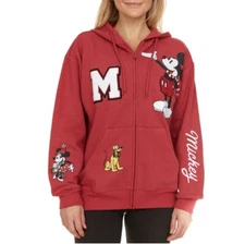 Disney Snoopy, Mickey Mouse, Holiday Zip Up Hoodie