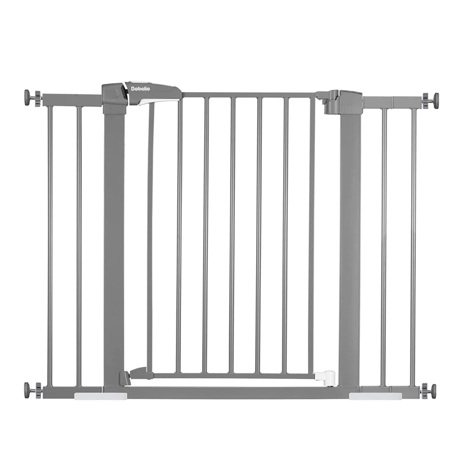 BABELIO 26-40 Inch Easy Install Pressure Mounted Metal Baby Gate/Pet Gate, No Dr