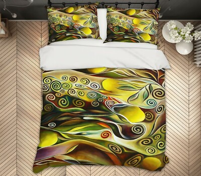 3D Circle Pattern NAO3442 Bed Pillowcases Quilt Duvet Cover Set Queen King Fay