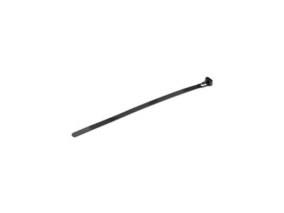 StarTech 100 Pack 8'' Reusable Cable Ties Black Large Releasable Nylon/Plastic