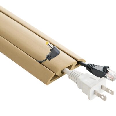 15feet Cord Protector With 3channels For Floor Beige
