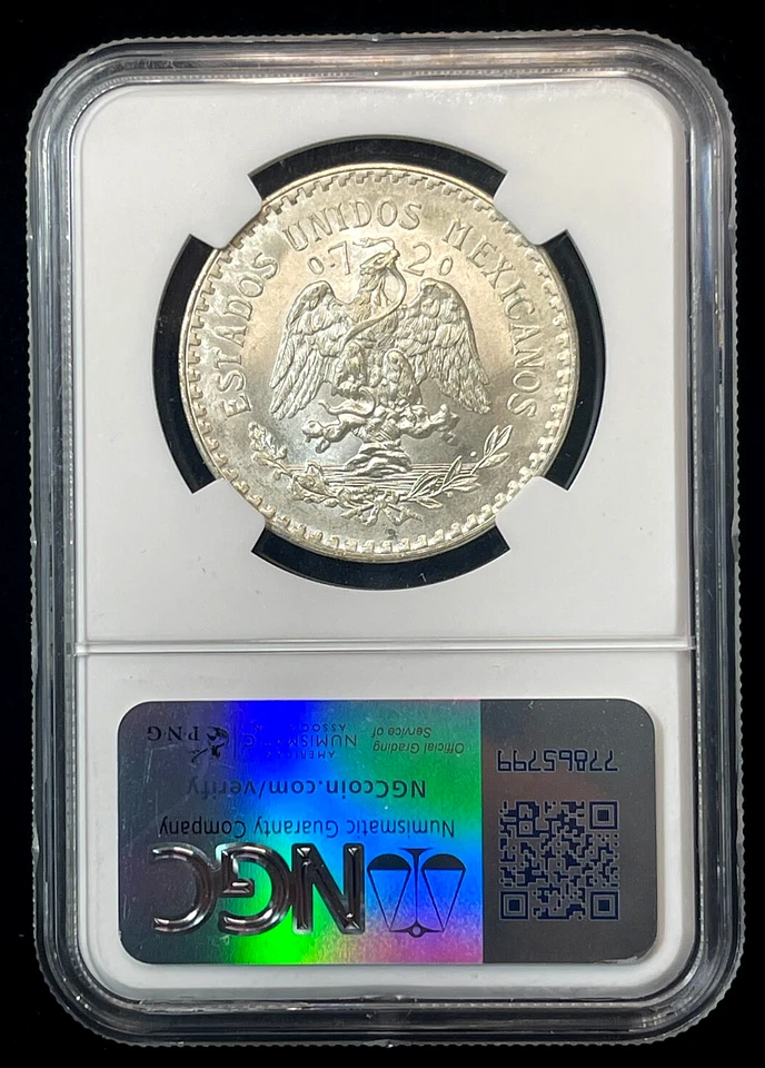 Peso México 1945-M KM455 PCGS MS67 Foto 3 de 4