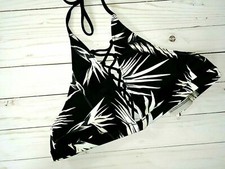 new Victoria's Secret Bikini Swimsuit Lace Up Palm High Neck Top S
