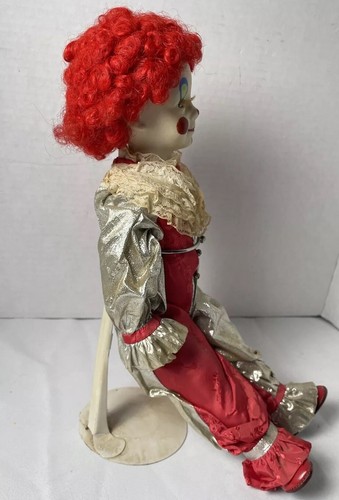 14.5” Boots Tyner Designs Clown All Porcelain Doll 1985 - Picture 2 of 7