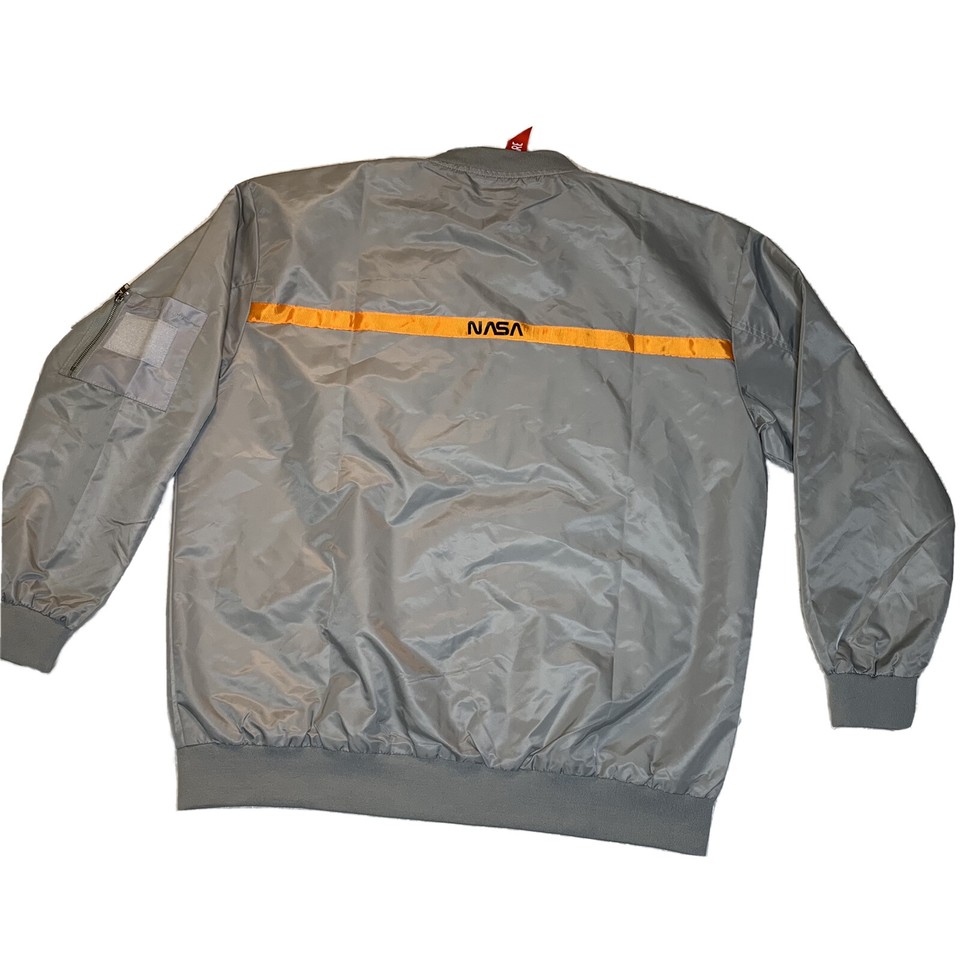 NWOT Men NASA Logo Spellout Asstseries Bomber Flight Jacket 3XL ...