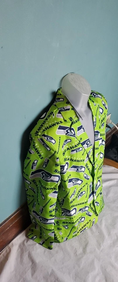 Chaqueta de negocios fea Forever Collectables NFL Seattle Seahawks para hombre talla pequeña Foto 4 de 4