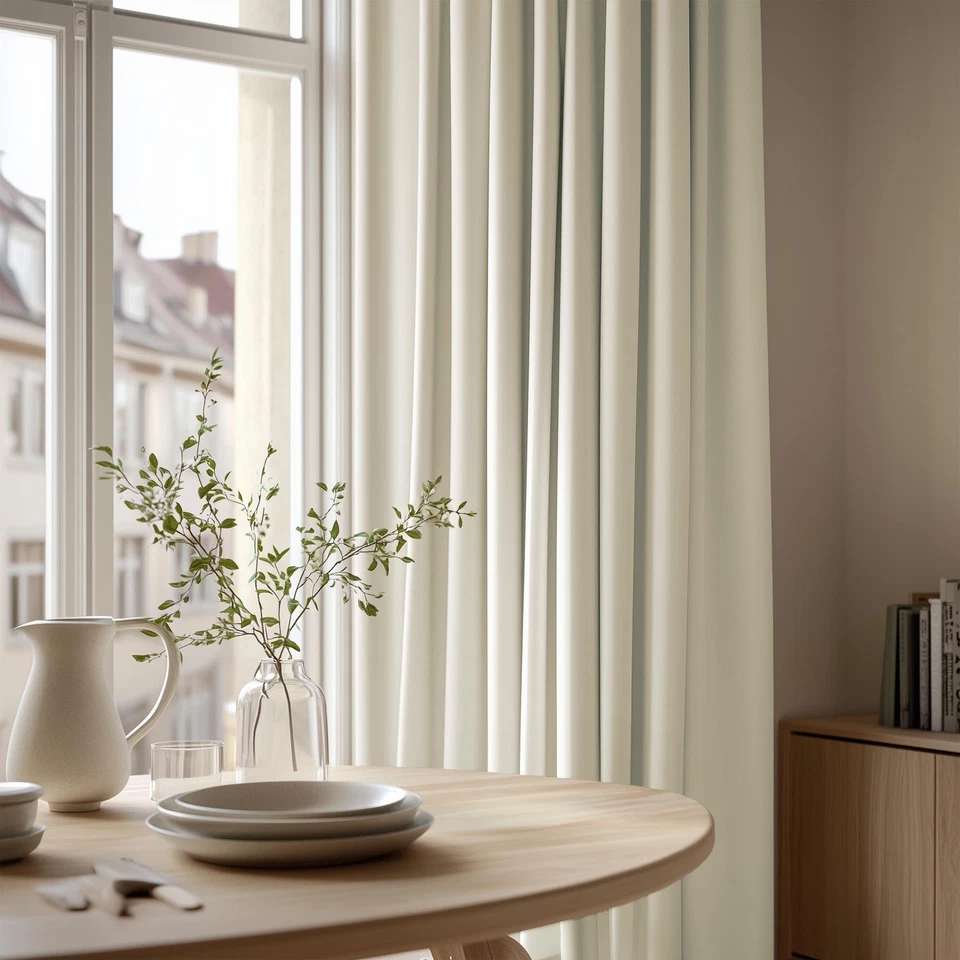 Rideau Occultant Thermiques Anti Froid Double Rideau Isolant Anti-Bruit Écono... - Photo 3/4