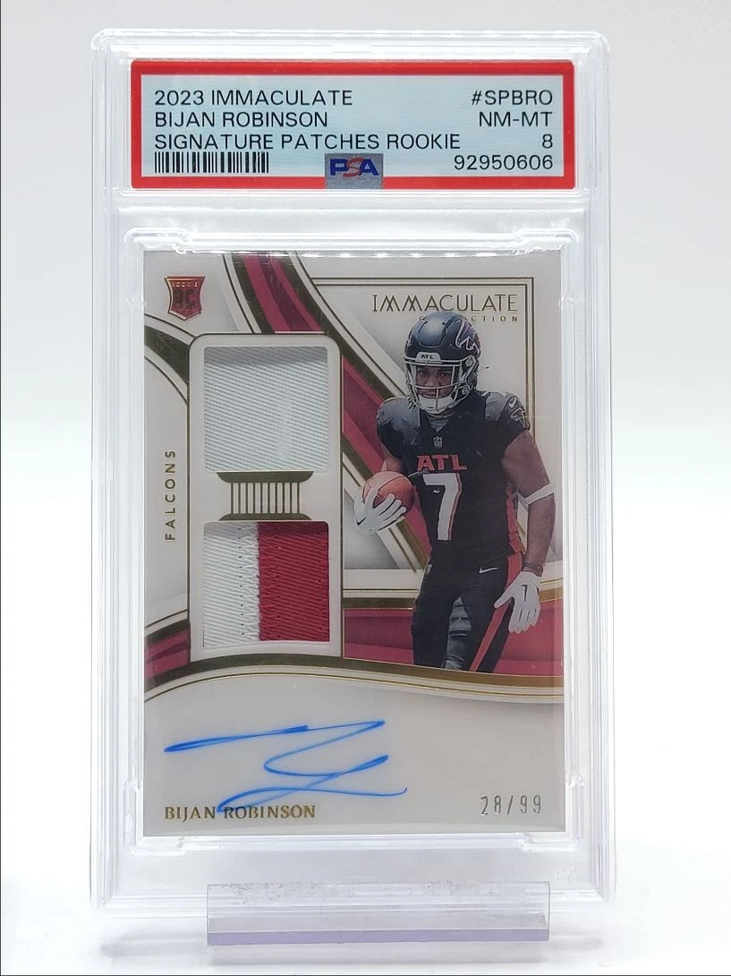 Bijan Robinson Panini Immaculate Collection Immaculate Signature Patches Rookie #SPBRO Base