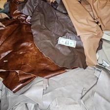 Brown Leather 7+lbs Bulk High Quality Leather Remnants - Shades Of Brown