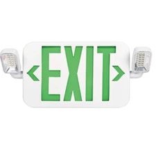 Led Exit Sign light emergency combo in Green Fire Resistance 90M batter back up