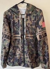 U. S. Army Veterans Full Zip Men  s CAMO HOODIE Sz. L
