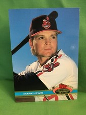 Mark Lewis, 1991 Topps Stadium Club card, Missing Foil,  Rookie #492. rookie card picture