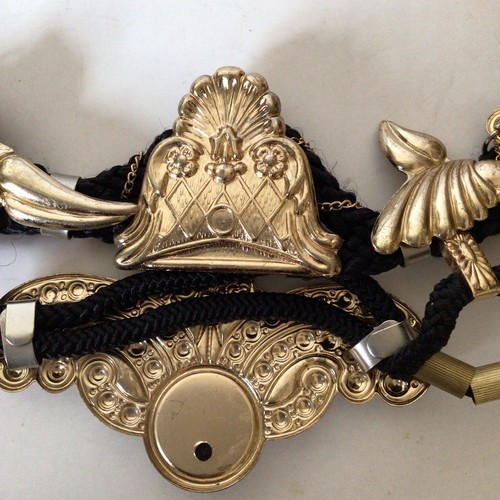 Vintage 1980's Gold & Black Rope Belt 32in Retro Fashion Accessory - Picture 4 of 12
