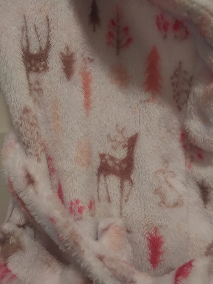 Халат для девочек Laura Ashley белый с зимней сценой очень мягкий теплый уютный размер 6/6X - Изображение 2 из 4