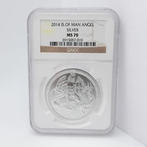 2014 Isle of Man Angel 1 Oz. Silver Coin - NGC MS 70