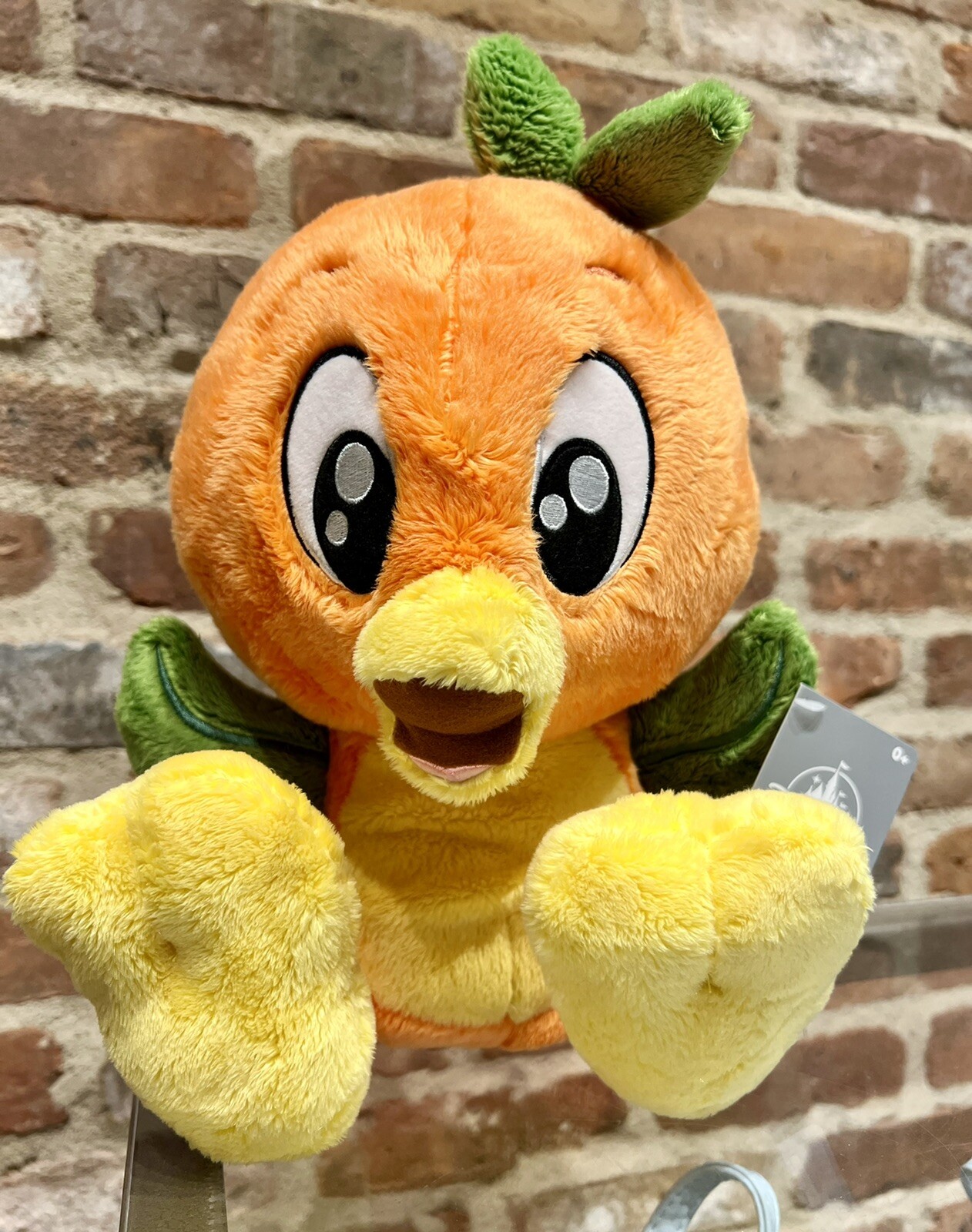 big feet orange bird plush