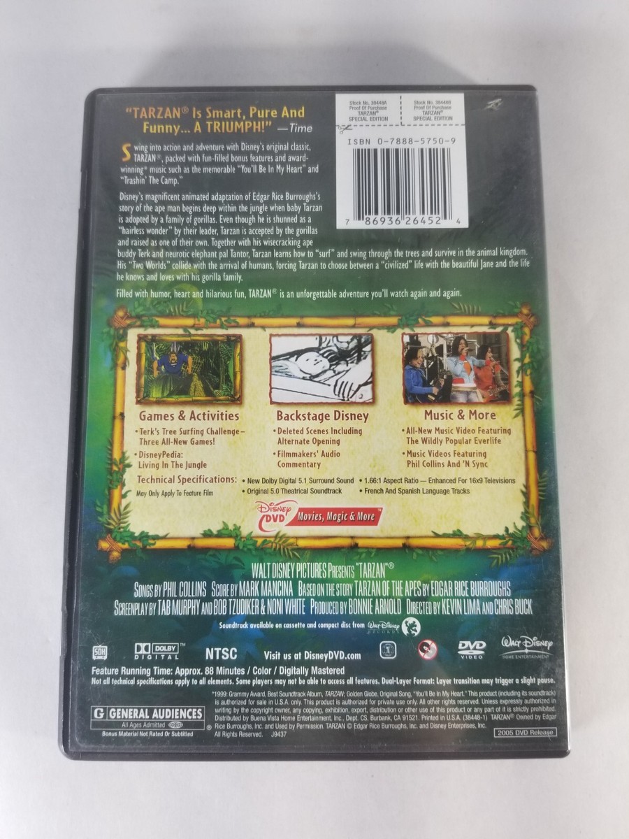 Tarzan (DVD, 1999) 786936264524| eBay
