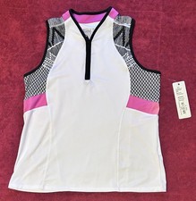 NEW NWT LUCKY IN LOVE size M Medium 8-10 Black pink pickleball tennis shirt top