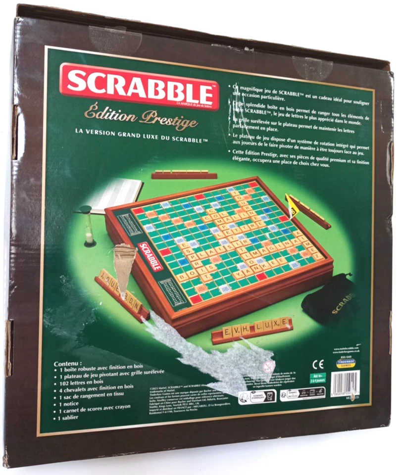 Scrabble Prestige Edition Aus Holz Drehbares Spielfeld Sehr Guter Zustand - Bild 4 von 4
