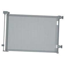 Retractable Baby Gates, Mesh Dog Gate for Doorways, 33.6" Tall, 55" Wide Gray