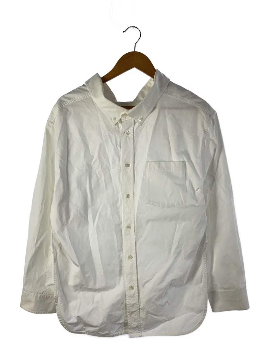 BALENCIAGA Long Sleeve Shirt, Size 34, Cotton, White, 492287 TWB04