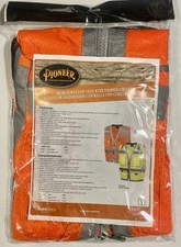 NEW IN PKG.Pioneer Safety Mesh Surveyor Vest - XL - Hi-Vis Orange (V1011150U-XL)