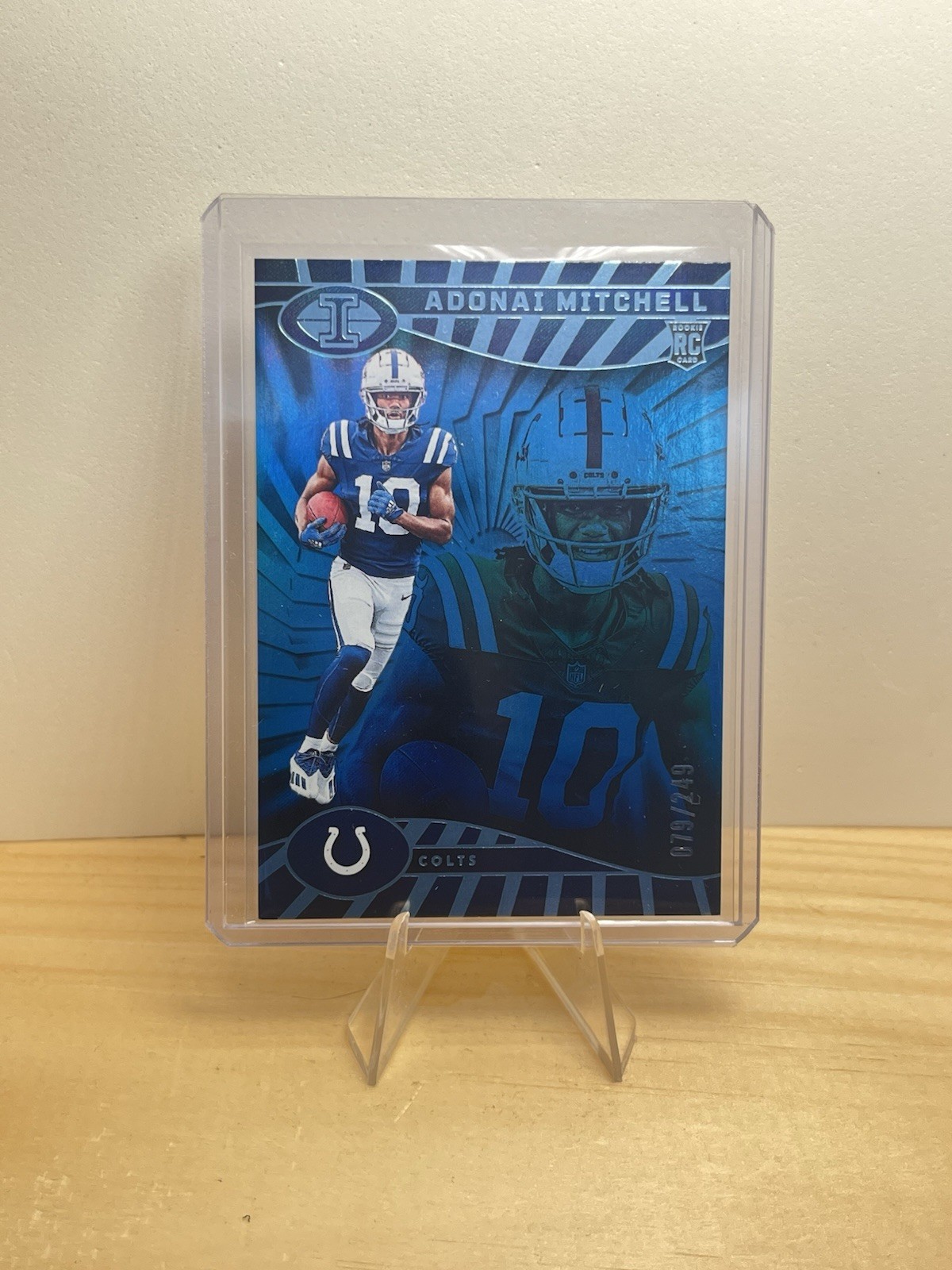 2024 Panini Illusions - Adonai Mitchell #36 Trophy Collection Light Blue /249