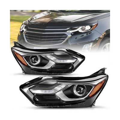 TUSDAR Headlights Assembly Fit 2018-2021 Chevy Equinox Halogen Type Headlamp ...